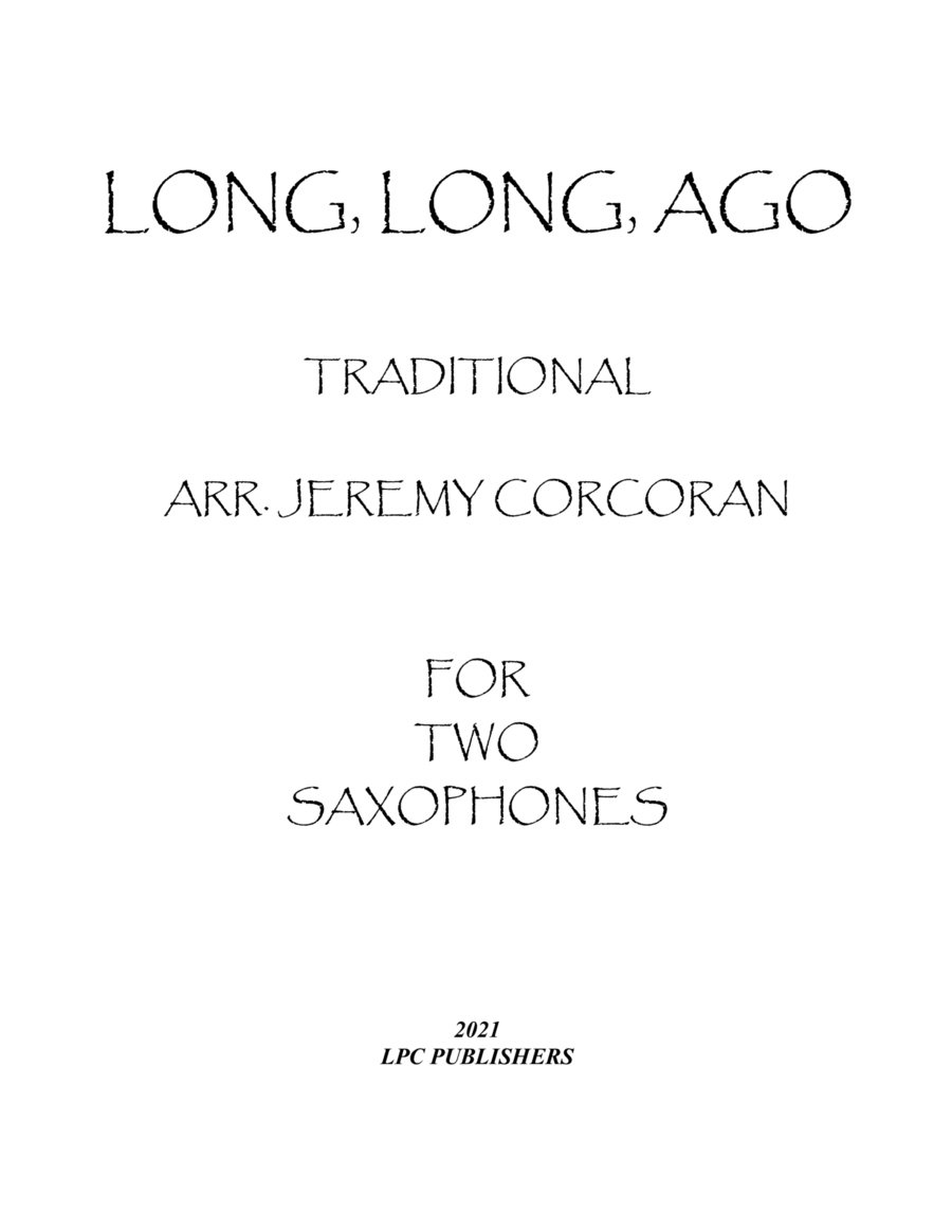 Long Long Ago for Two Saxophones image number null