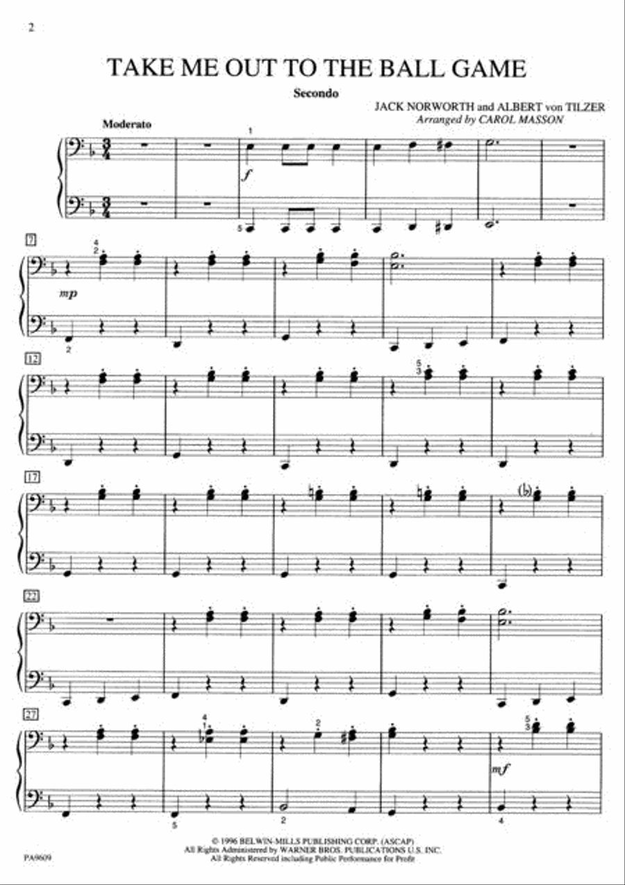 Take Me Out To The Ballgame Small Ensemble scores gallery preview page 3