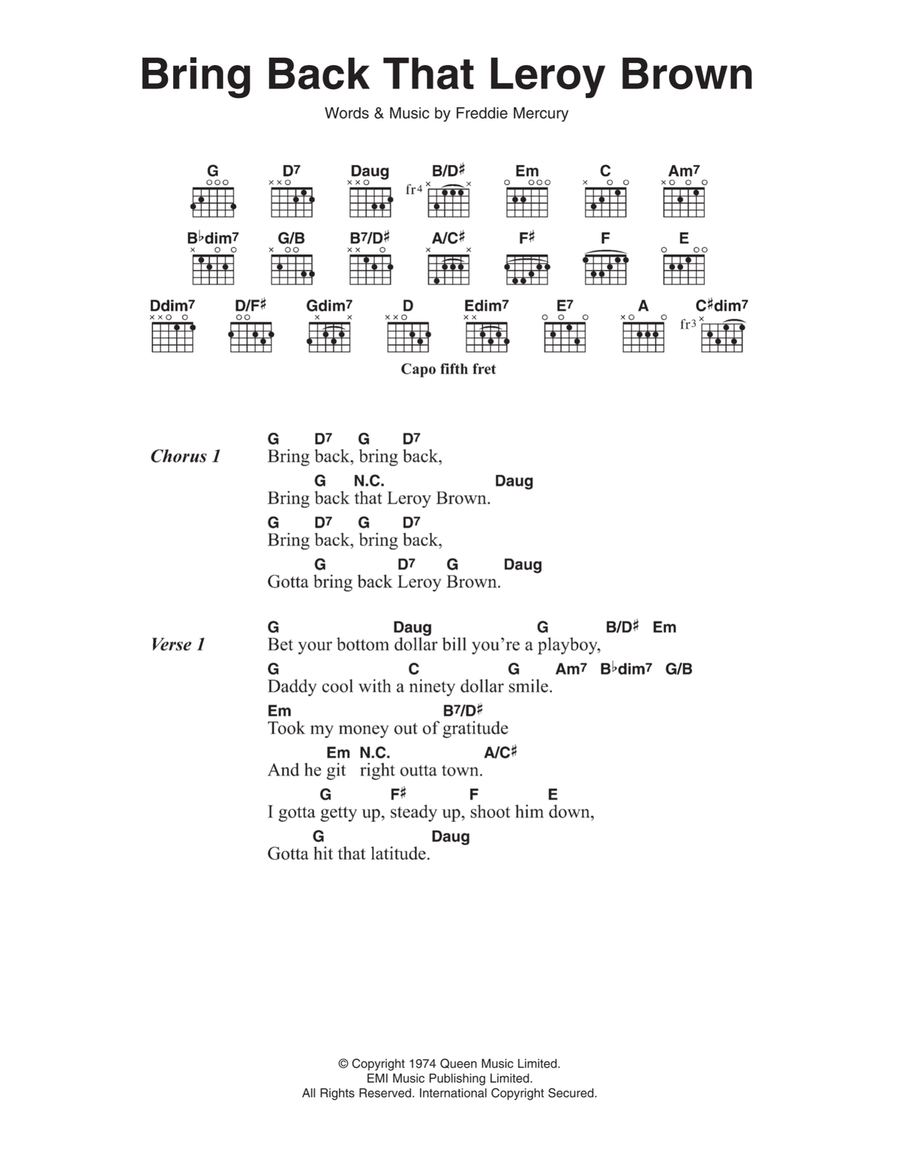 Bring Back That Leroy Brown Acoustic Guitar scores gallery preview page 1