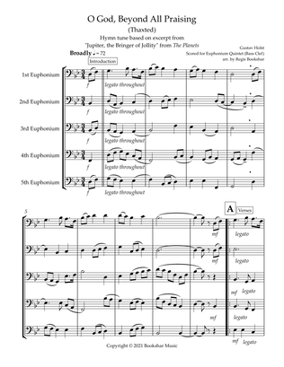 O God, Beyond All Praising (Thaxted) (Bb) (Euphonium Quintet) (Bass Clef)