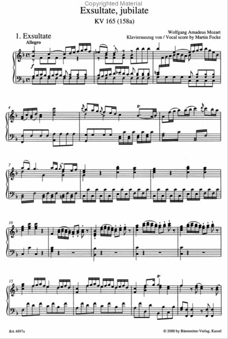 Exsultate, jubilate K. 165 (158a) Soprano Voice scores gallery preview page 2