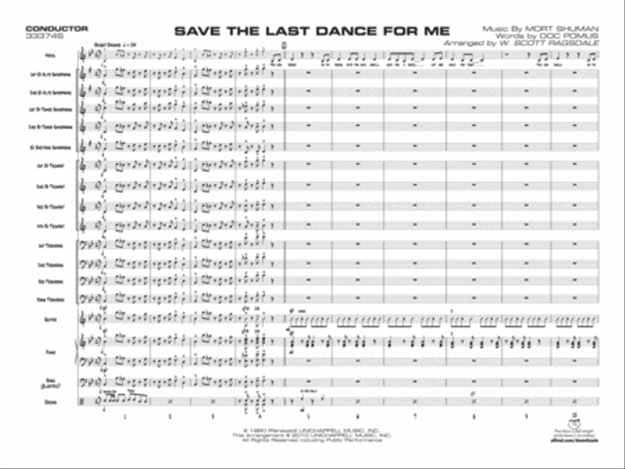 Save the Last Dance for Me Jazz Ensemble scores gallery preview page 2