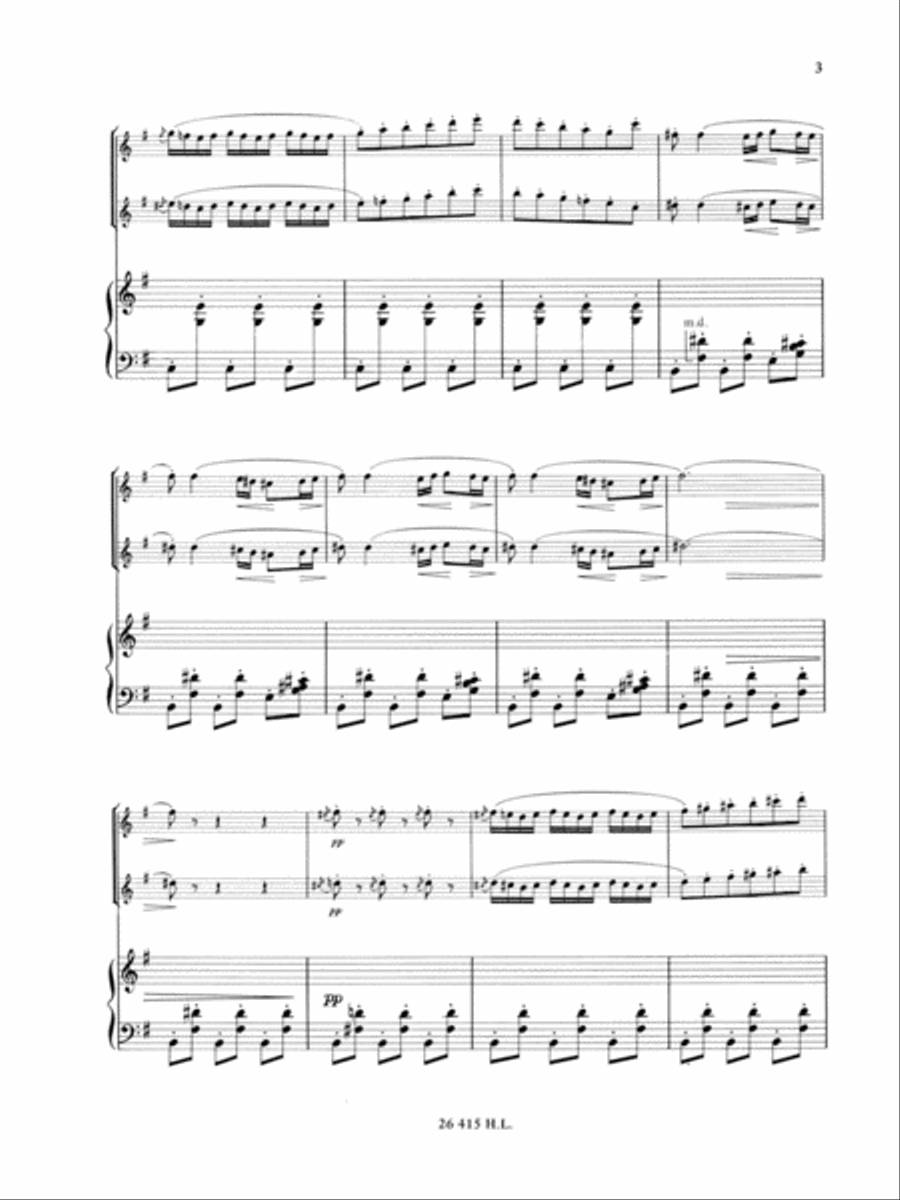 Chanson Boheme Flute Duet scores gallery preview page 3