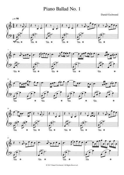 Piano Ballad No. 1 for Easy Piano image number null