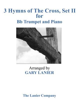 Book cover for Gary Lanier: 3 HYMNS of THE CROSS, Set II (Duets for Bb Trumpet & Piano)