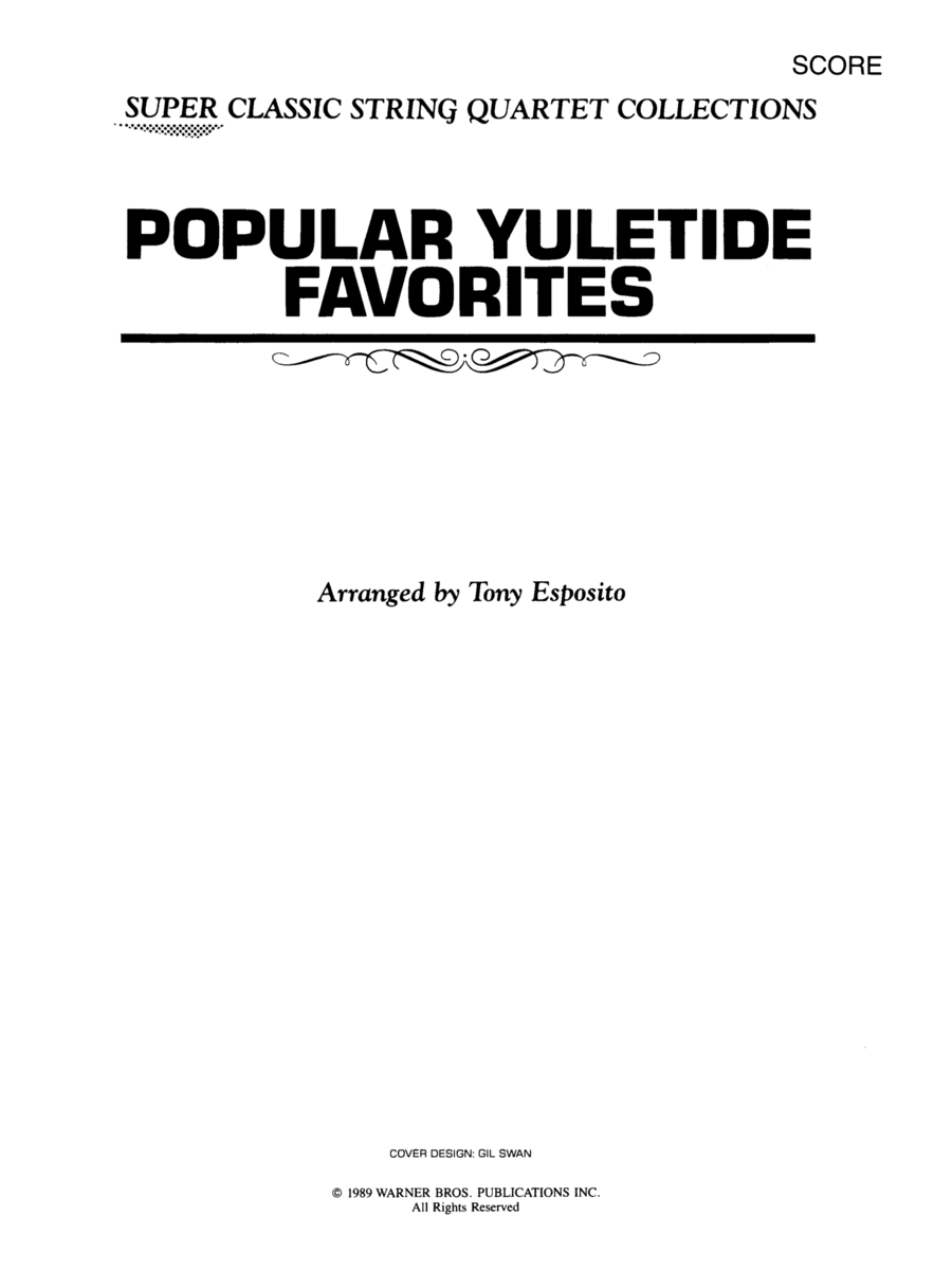 Popular Yuletide Favorites: Score String Quartet scores gallery preview page 1