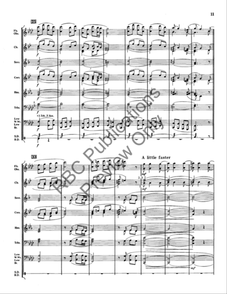 Three Old French Ballads (Score) Concert Band scores gallery preview page 12