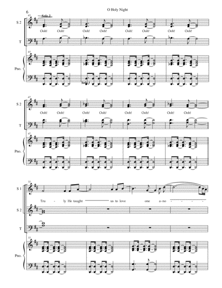 Holy Night (SATB, Duet with Piano and optional narration) image number null