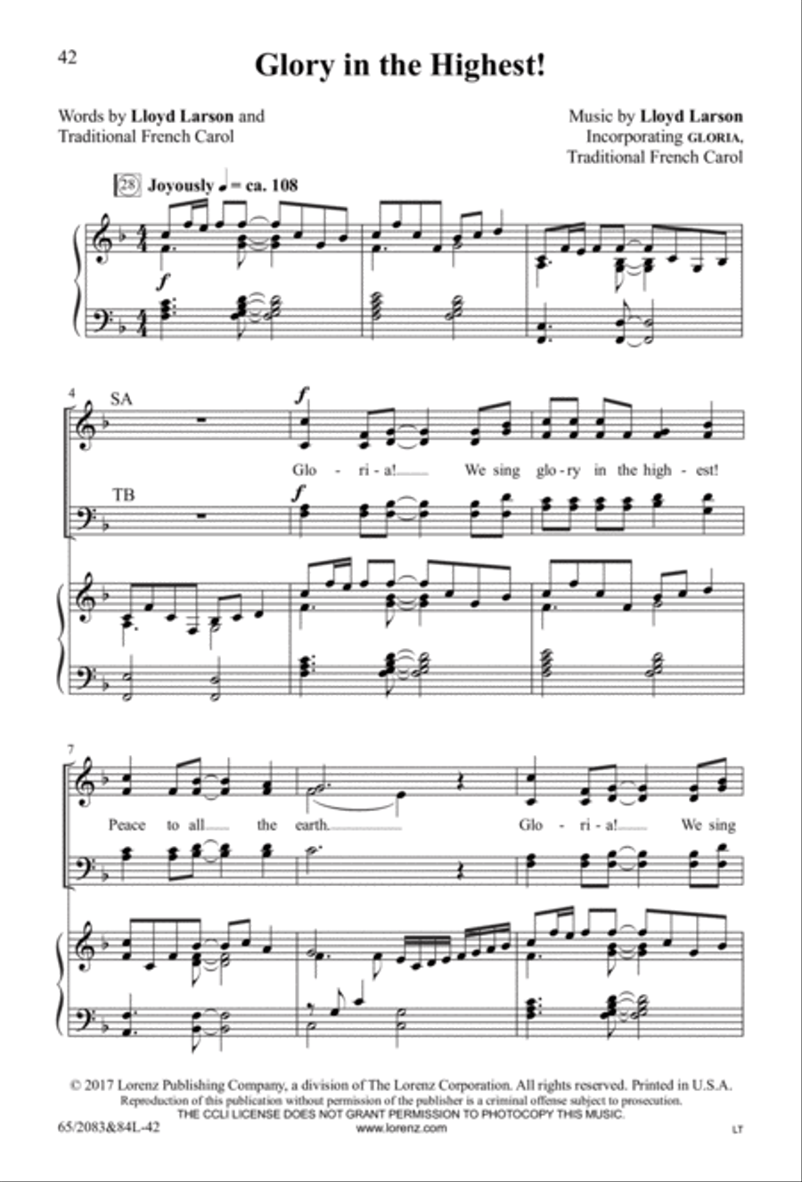 Sing Joy to All the World! - SATB Score with Performance CD 4-Part scores gallery preview page 11