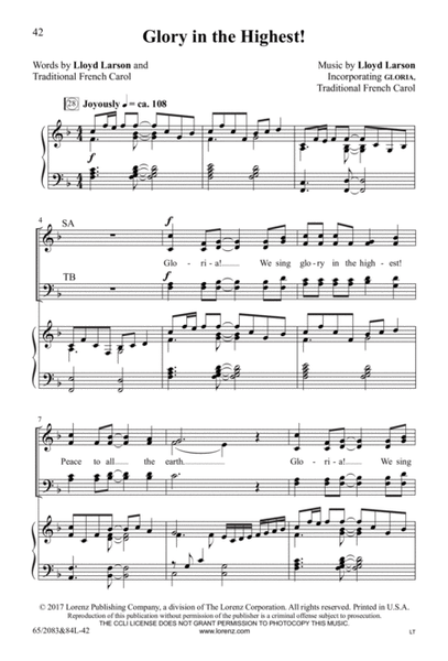 Sing Joy to All the World! - SATB Score with Performance CD image number null