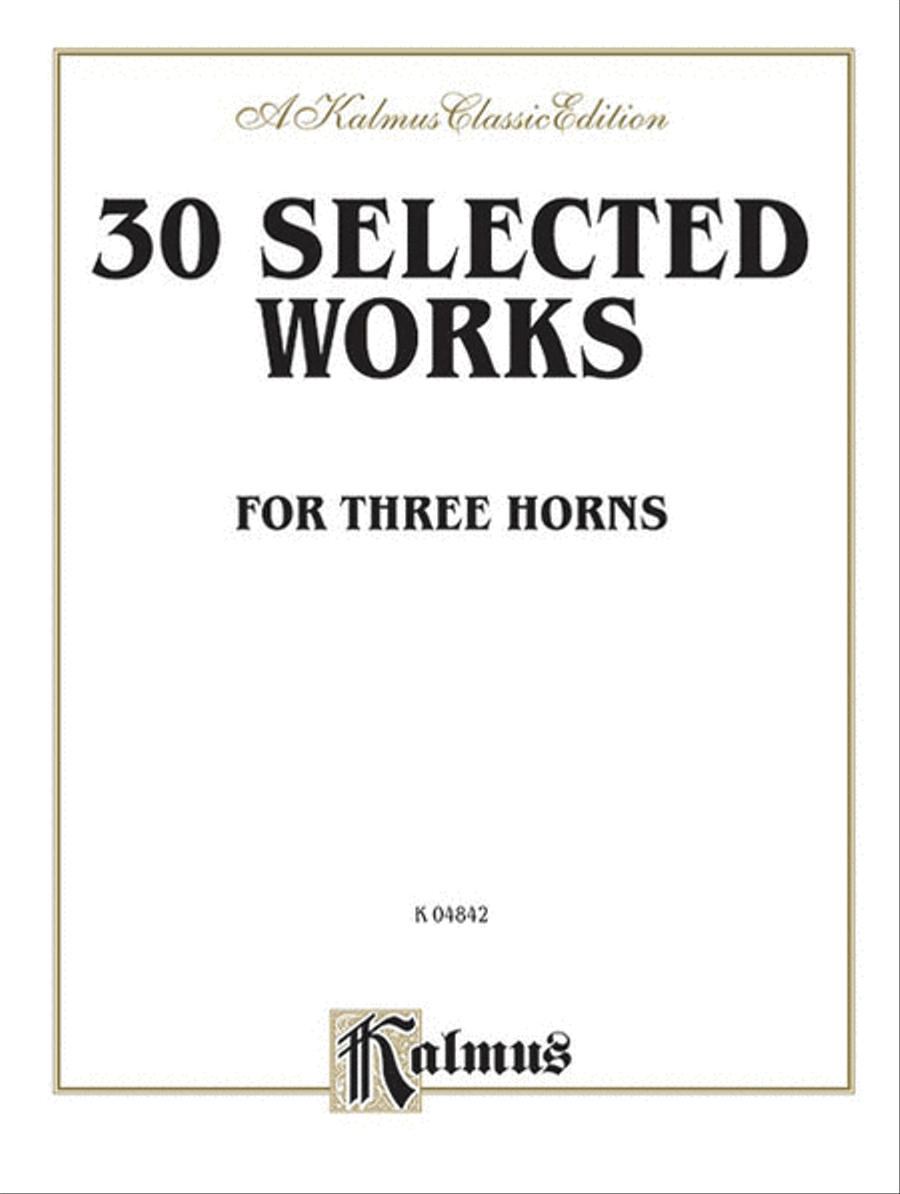 Thirty Selected Works for Three Horns (Mozart, Mendelssohn, Kling, etc.) Brass Trio scores gallery preview page 1