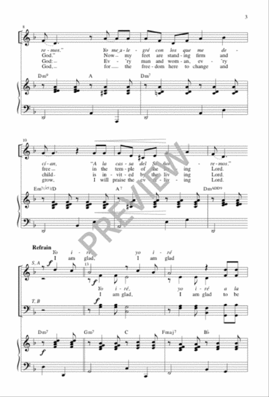 I Was Glad I Was Glad 4-Part scores gallery preview page 3