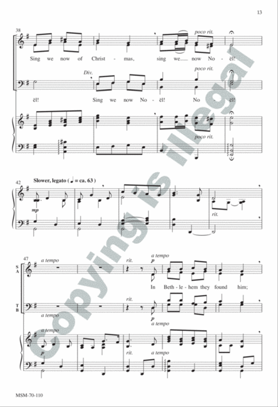 A Carol Suite SSATBB scores gallery preview page 13