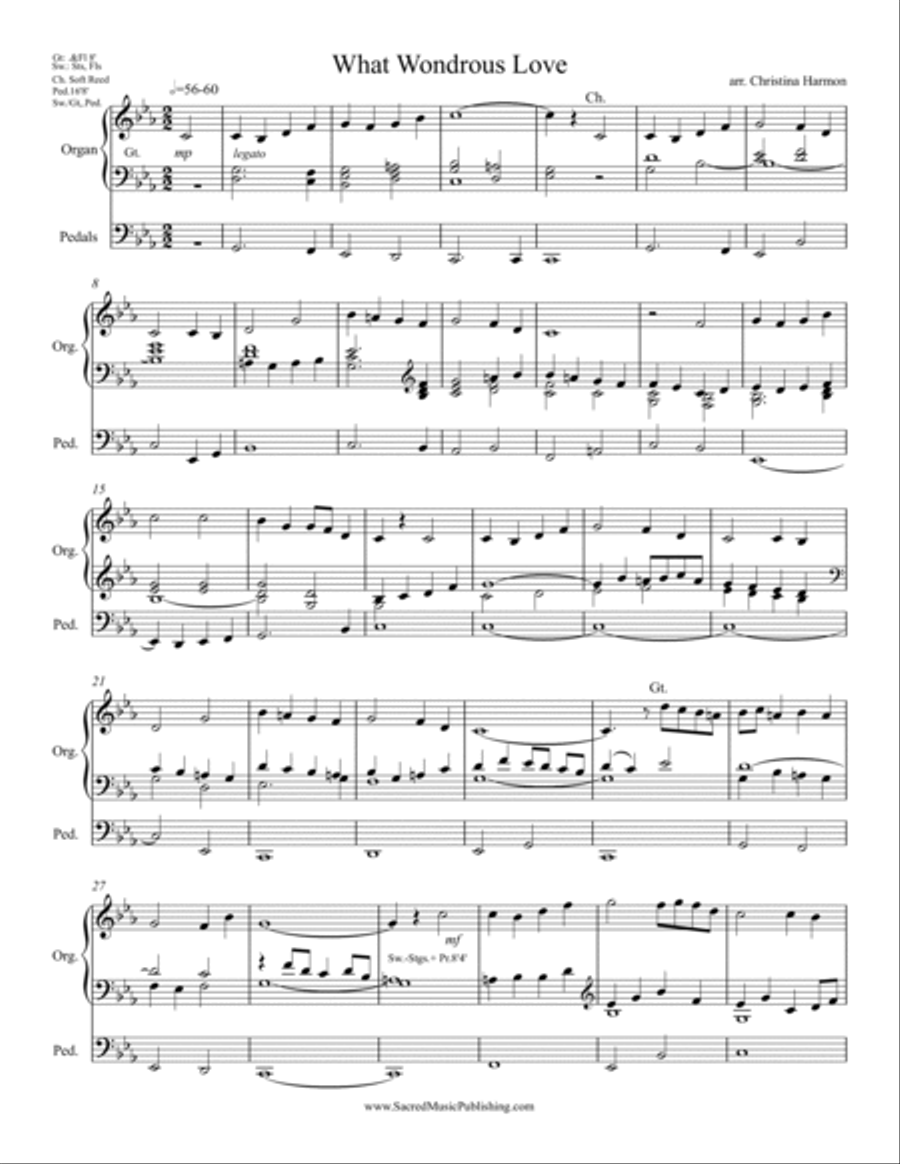 What Wondrous Love Is This - Organ image number null
