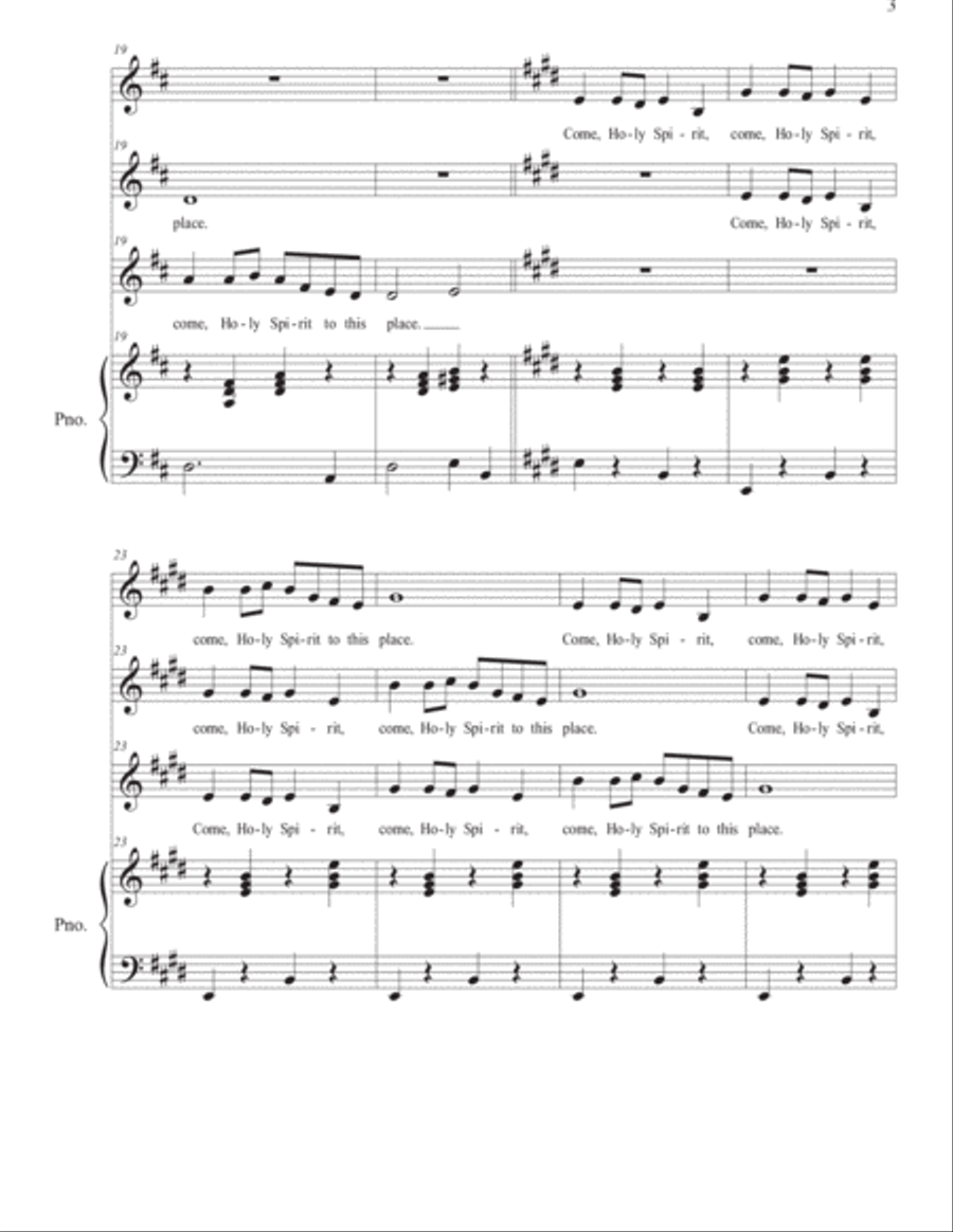 Come, Holy Spirit 3-Part scores gallery preview page 3