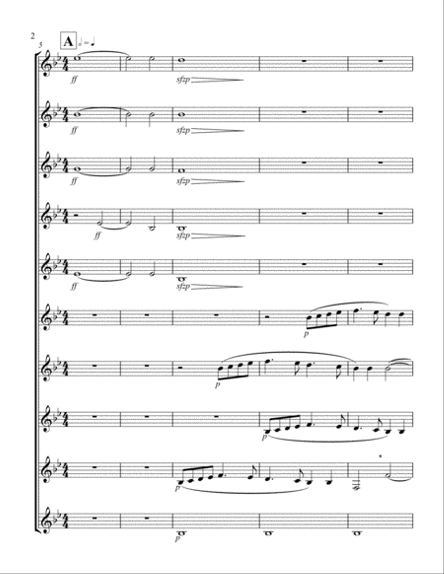 Hodie Christus Natus Est (2 Violin Quintets) Violin scores gallery preview page 2