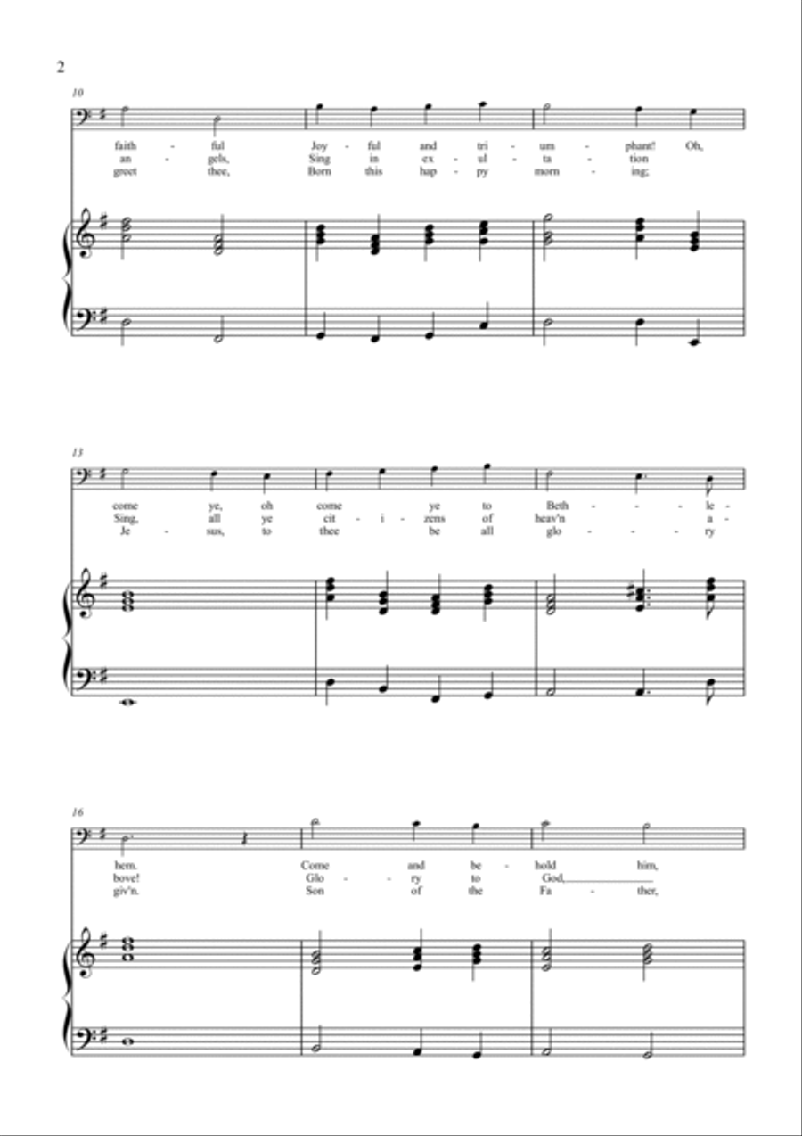 Oh, Come, All Ye Faithful (Adeste Fideles) Piano scores gallery preview page 2