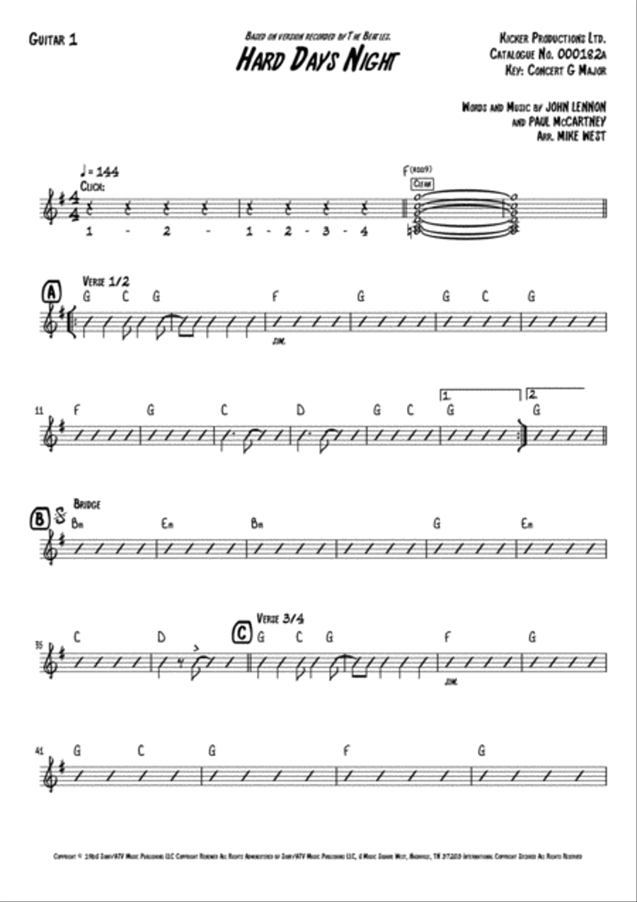 Another Hard Day's Night Small Ensemble scores gallery preview page 2