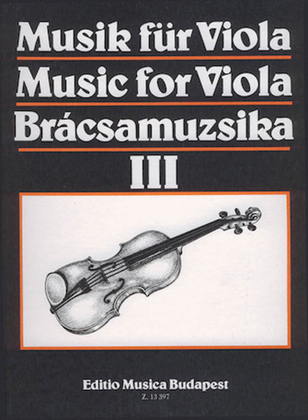 Book cover for Music for Viola – Volume 3