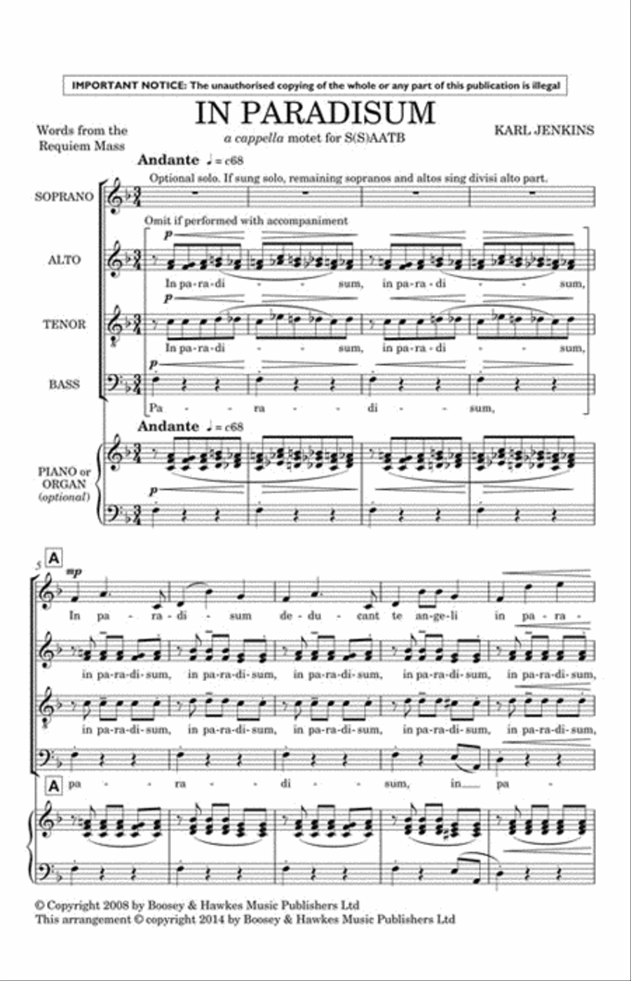 In Paradisum from Requiem SSAATB scores gallery preview page 2
