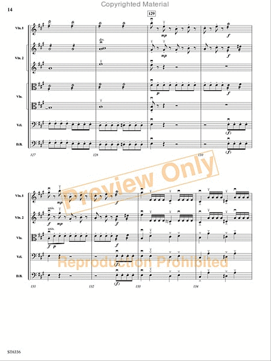 Allegro Moderato String Orchestra scores gallery preview page 35
