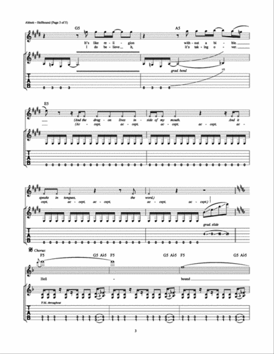 Hellbound Electric Guitar scores gallery preview page 3