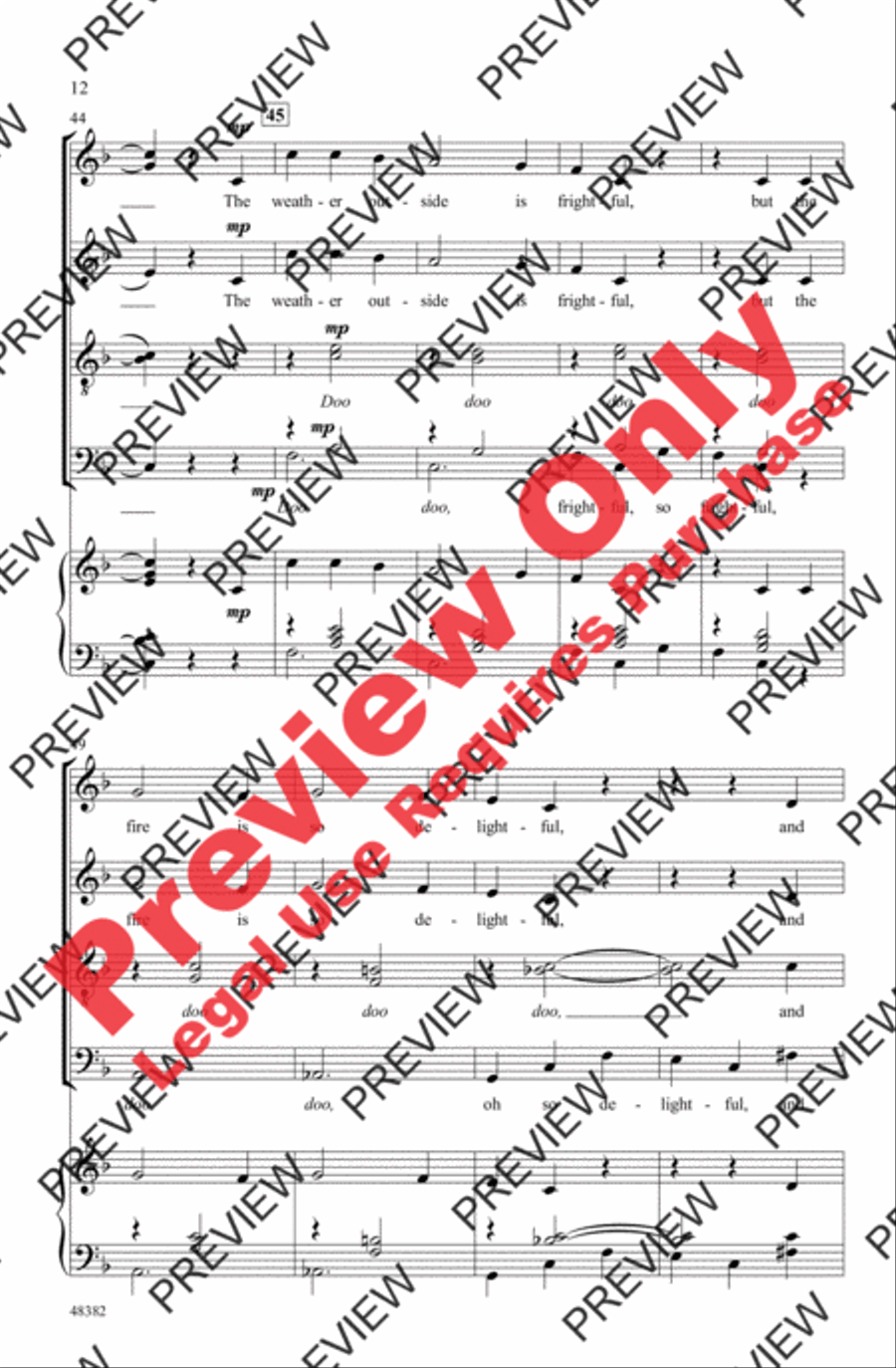 Let It Snow! Let It Snow! Let It Snow! 4-Part scores gallery preview page 12