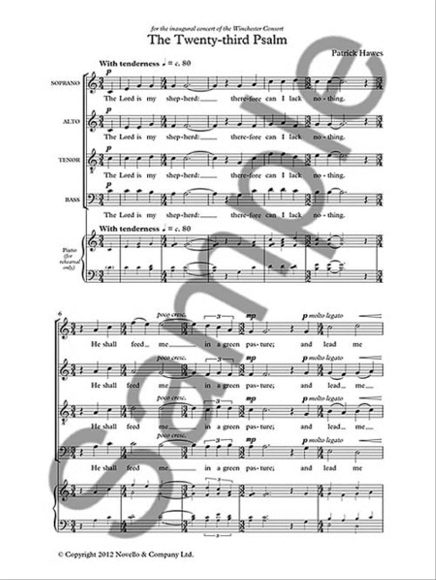 The Twenty-Third Psalm Divisi scores gallery preview page 2