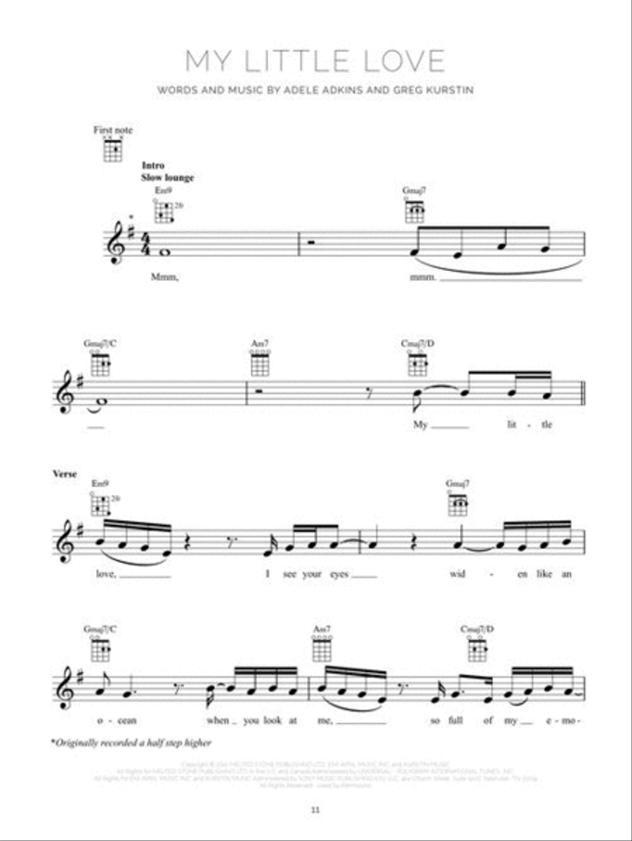 Adele – 30 Ukulele scores gallery preview page 6