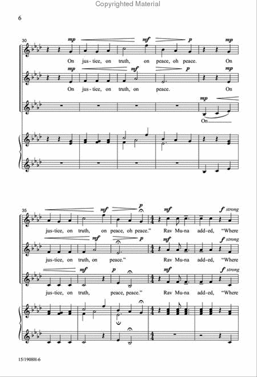 On Justice, Truth, and Peace SSA scores gallery preview page 5