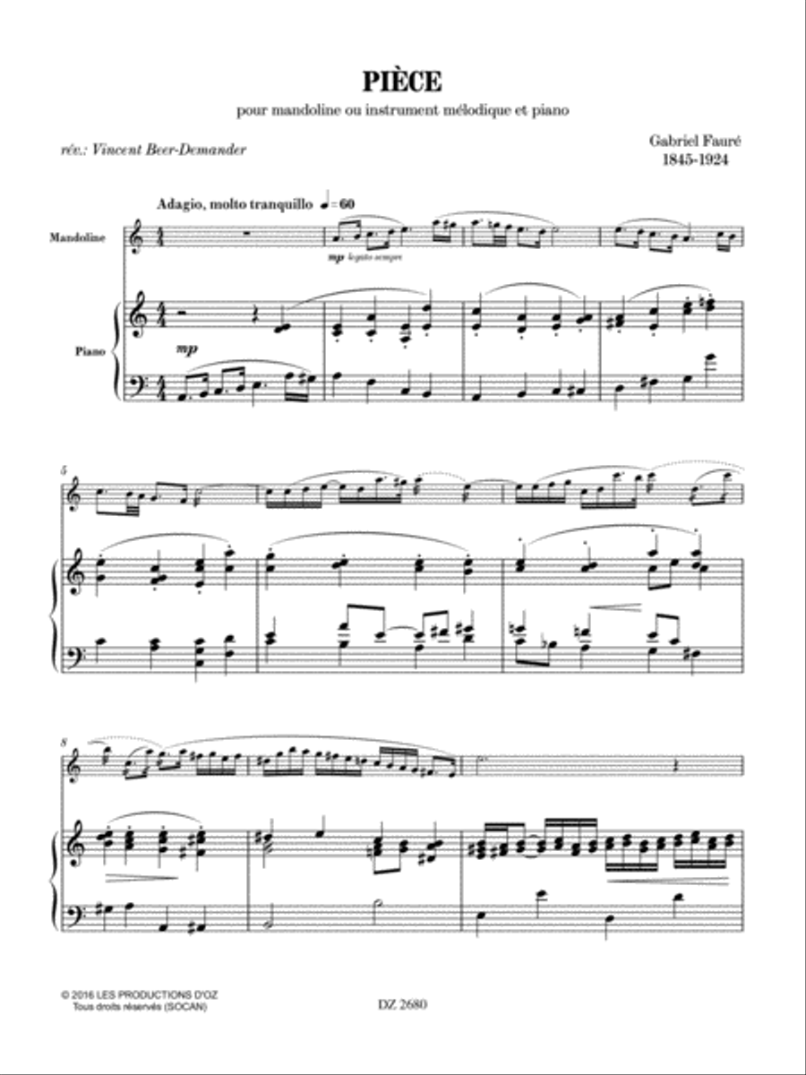 Pièce Piano Accompaniment scores gallery preview page 2