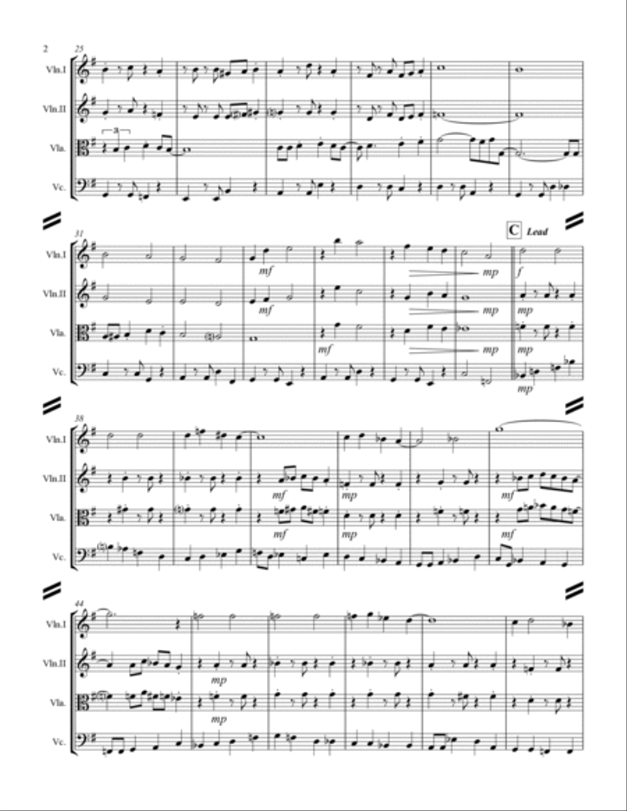 The Way You Look Tonight String Quartet scores gallery preview page 3