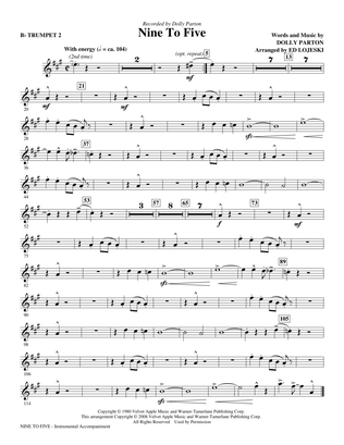 Nine To Five (arr. Ed Lojeski) - Bb Trumpet 2