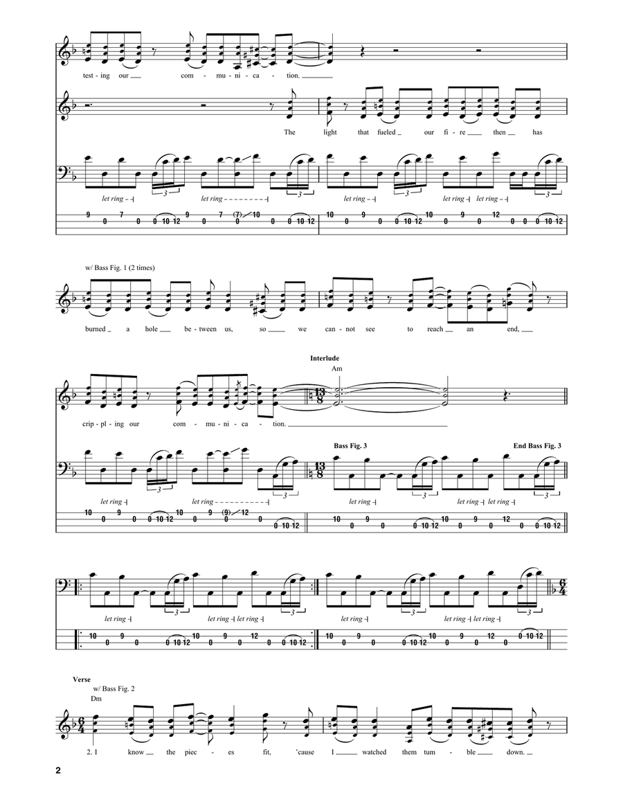 Schism Guitar Tablature scores gallery preview page 2