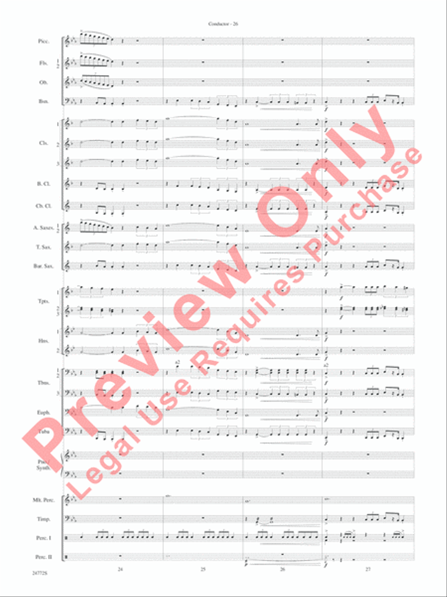 The Star WarsA(r) Epic - Part I, Suite from Concert Band scores gallery preview page 29