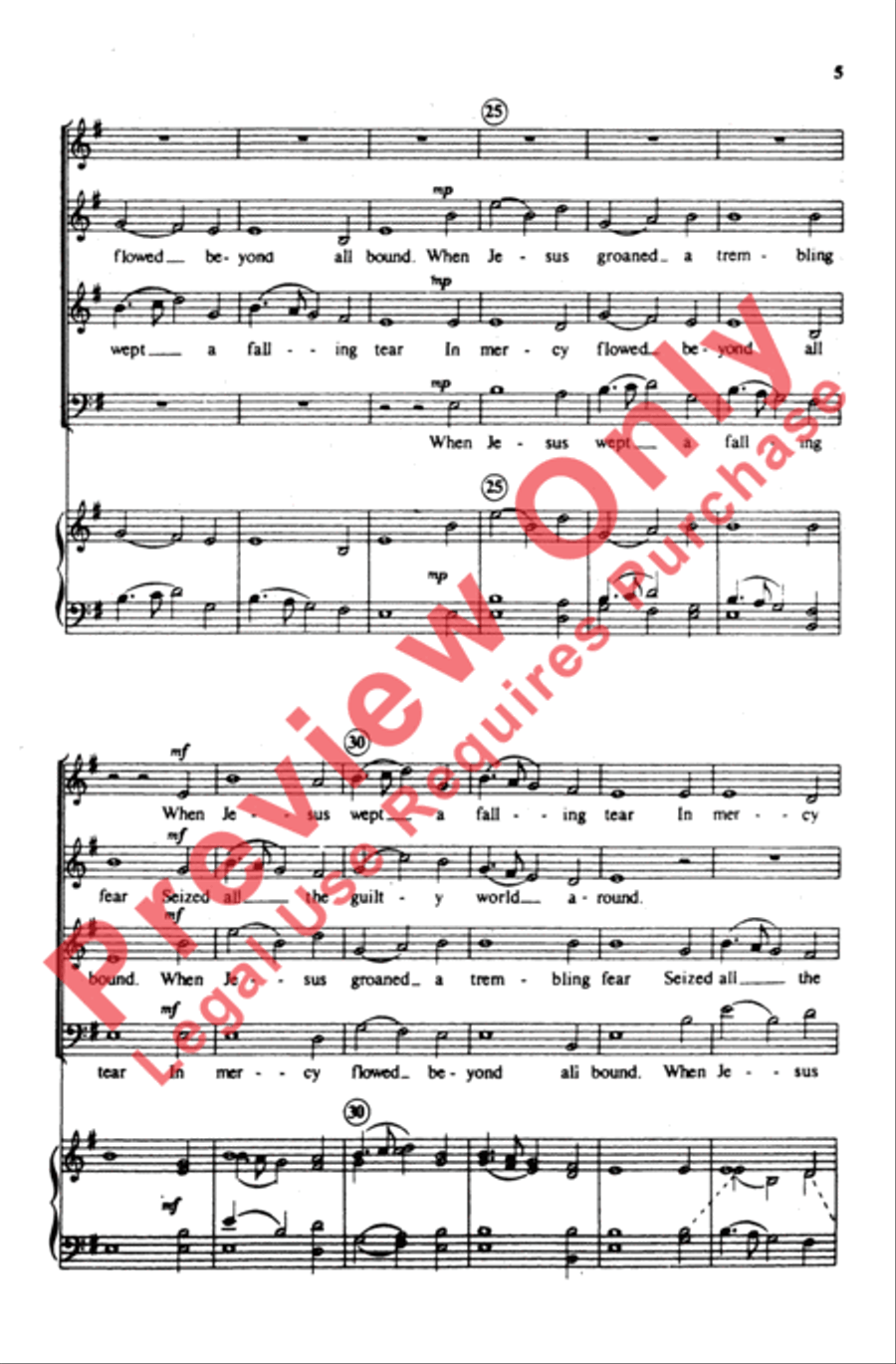 When Jesus Wept When Jesus Wept 4-Part scores gallery preview page 4