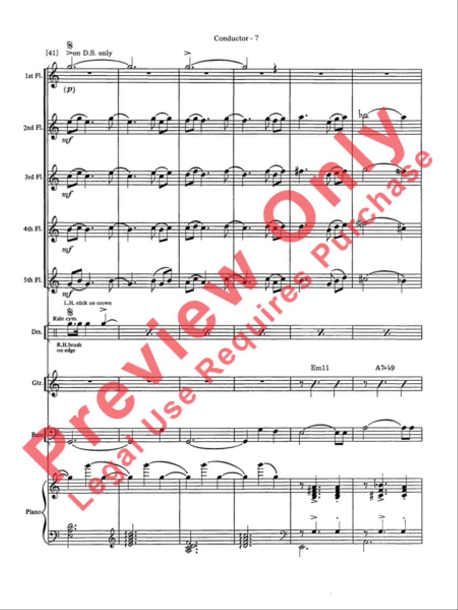 Over the Rainbow Flute Choir scores gallery preview page 8