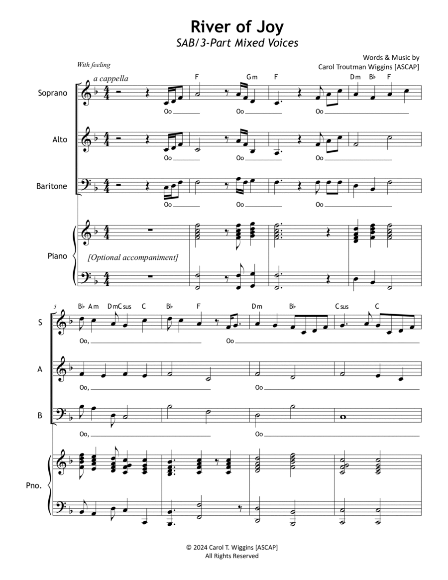 River of Joy (SAB) 3-Part scores gallery preview page 1