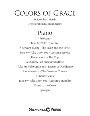 Book cover for Colors of Grace - Lessons for Lent (New Edition) (Orchestra Accompaniment) - Piano