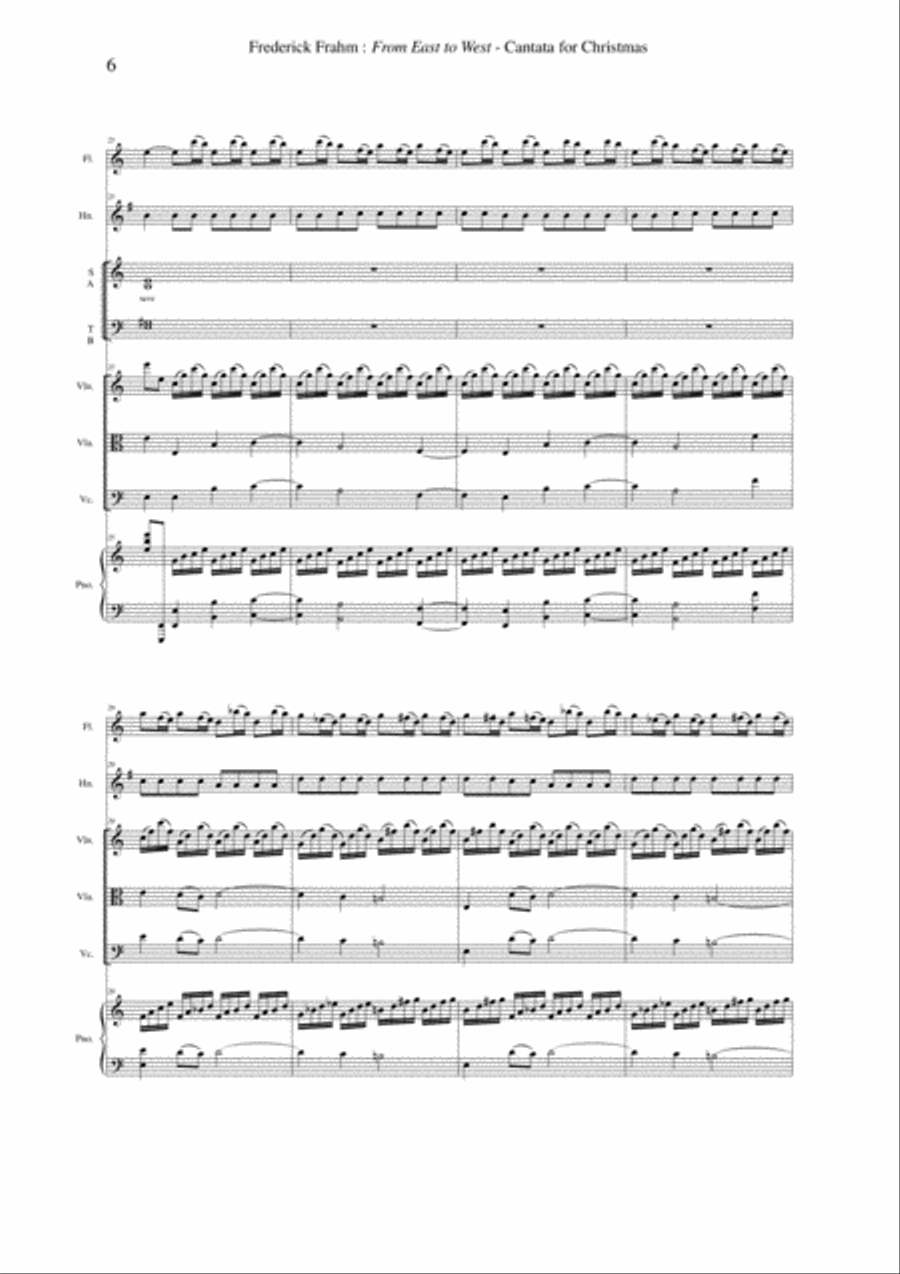 Frederick Frahm: From East to West, a cantata for Christmas for Soprano and Tenor soloists, SATB Ch 4-Part scores gallery preview page 6