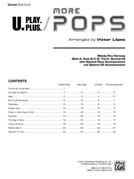 U.Play.Plus More Pops -- Melody Plus Harmony