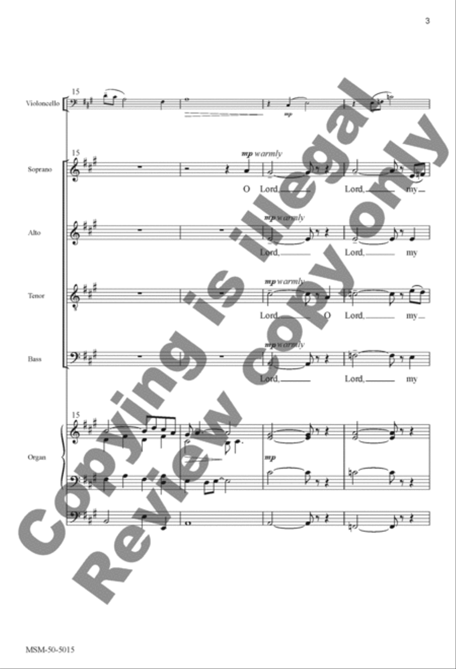 Lord, My Heart Is Not Proud (Choral Score) image number null