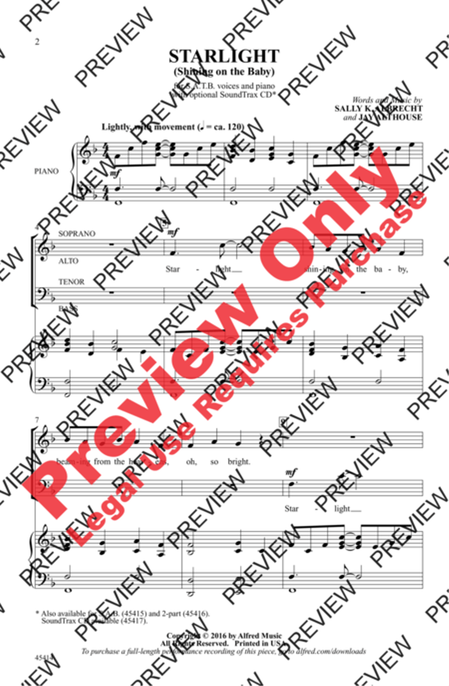 Starlight - SoundTrax CD (CD only) Choir scores gallery preview page 2