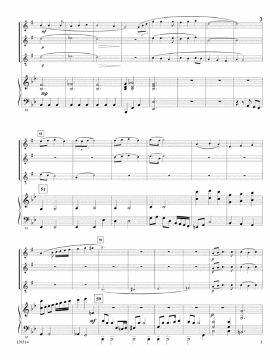 A Servant's Heart Woodwind Trio scores gallery preview page 3