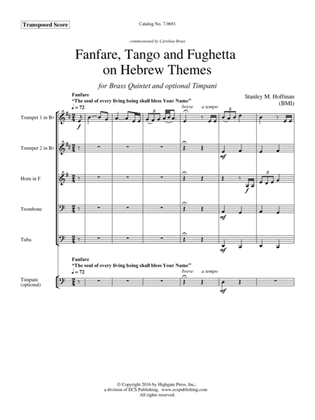 Fanfare, Tango, and Fughetta on Hebrew Themes (Downloadable)