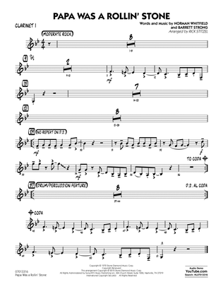 Book cover for Papa Was a Rollin' Stone (arr. Rick Stitzel) - Clarinet 1