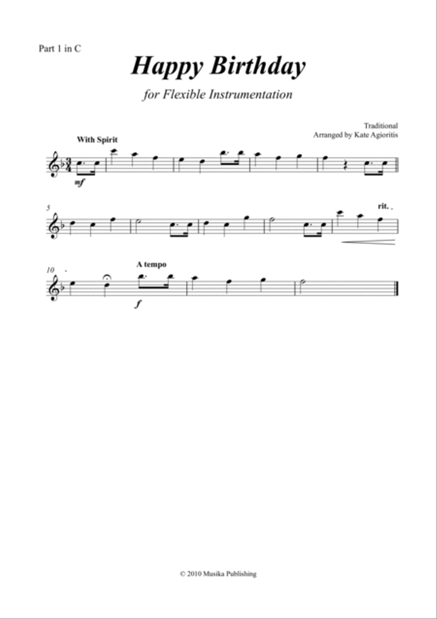 Happy Birthday - for Flexible Instrumentation image number null