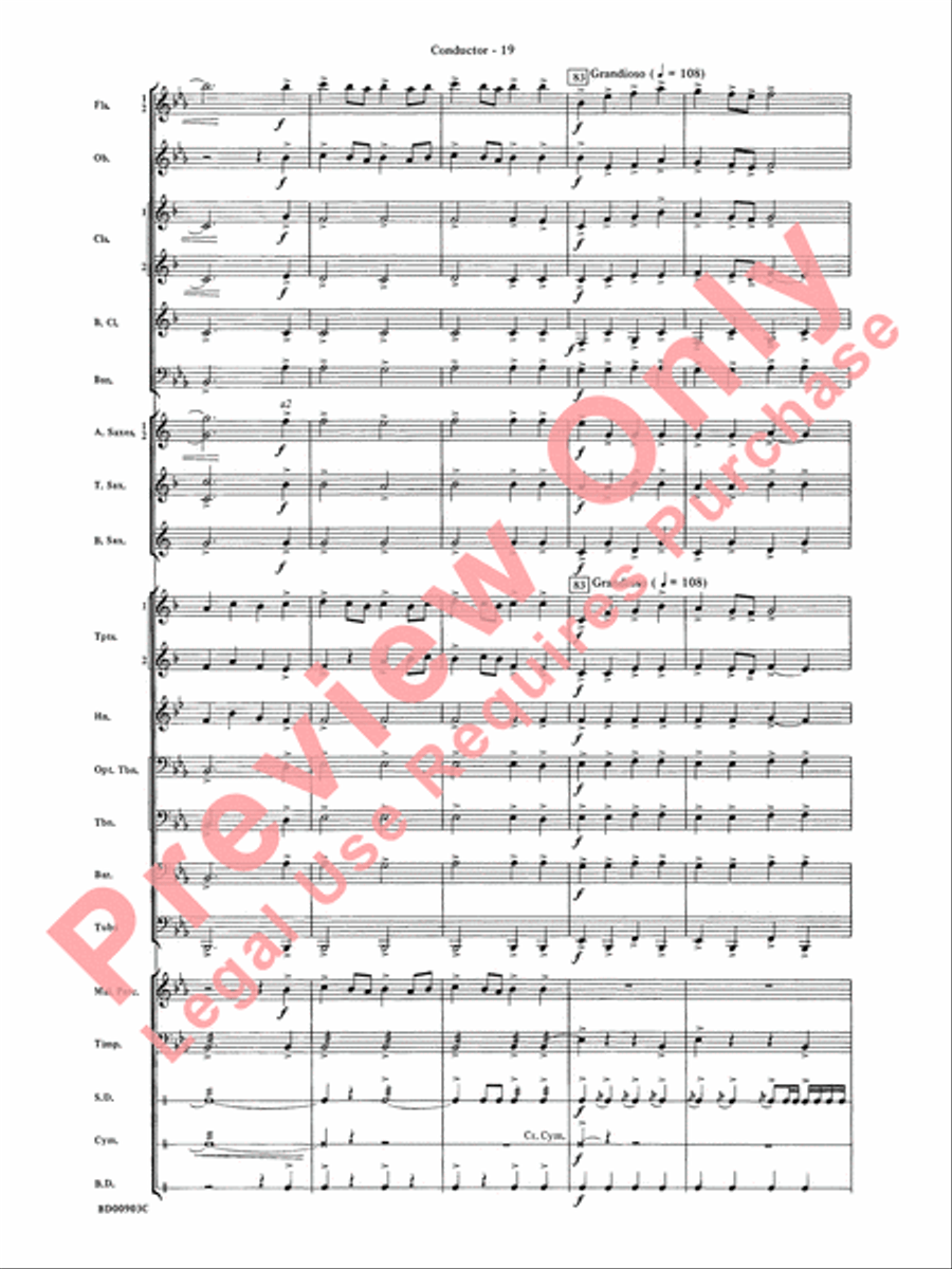 Crestar Overture Crestar Overture Concert Band scores gallery preview page 22