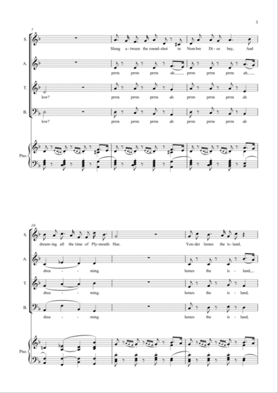 Drake's Drum 4-Part scores gallery preview page 3