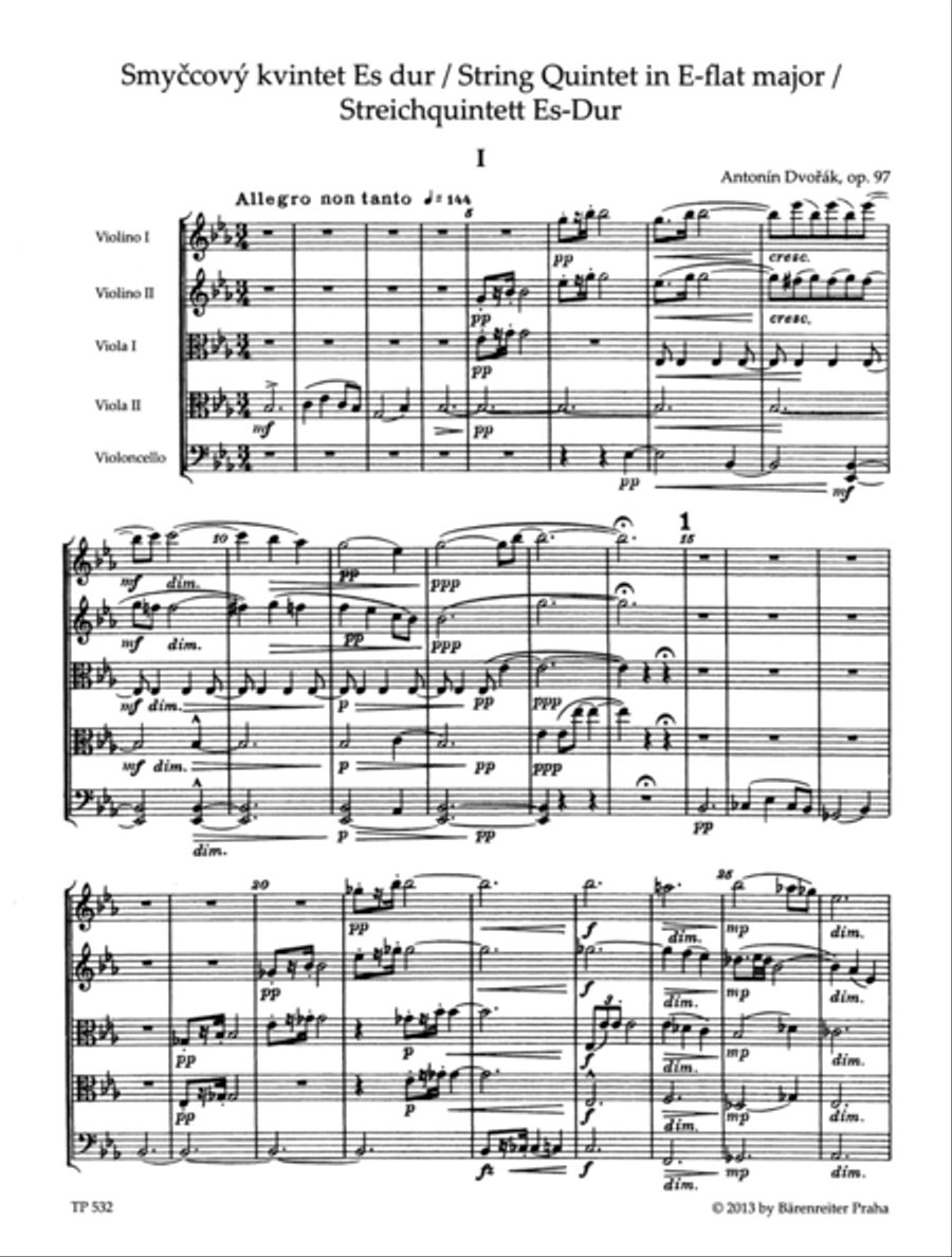 String Quintet E-flat major op. 97 String Quintet scores gallery preview page 2